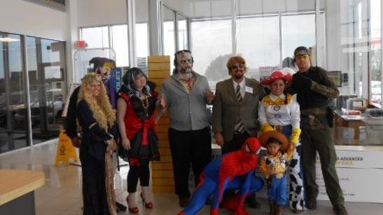 The Finnegan Family celebrating on Halloween.