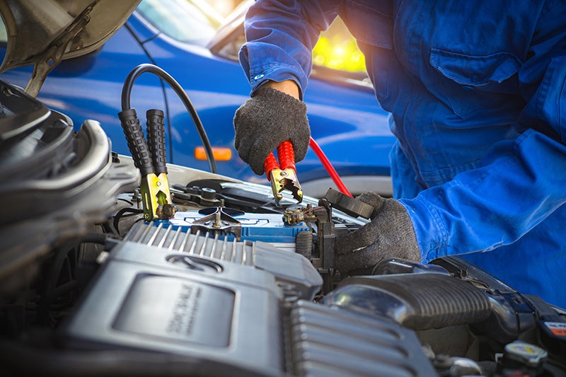 Charging a car battery - Finnegan Chevrolet Buick GMC in Rosenberg TX